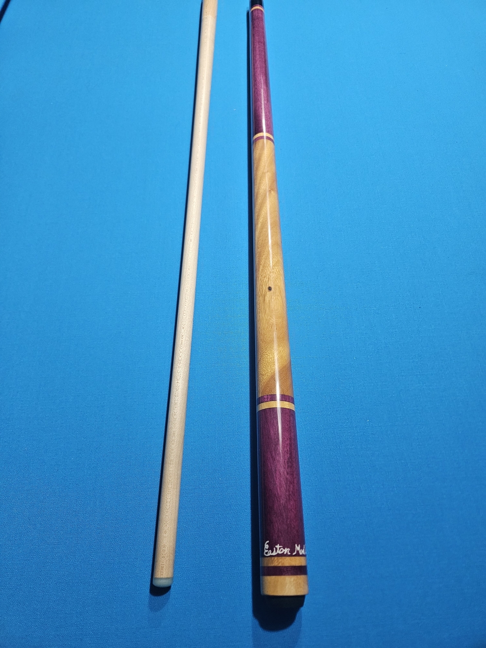 Billiard Cue Stick - Purple and Natural Wood - Unknown Brand